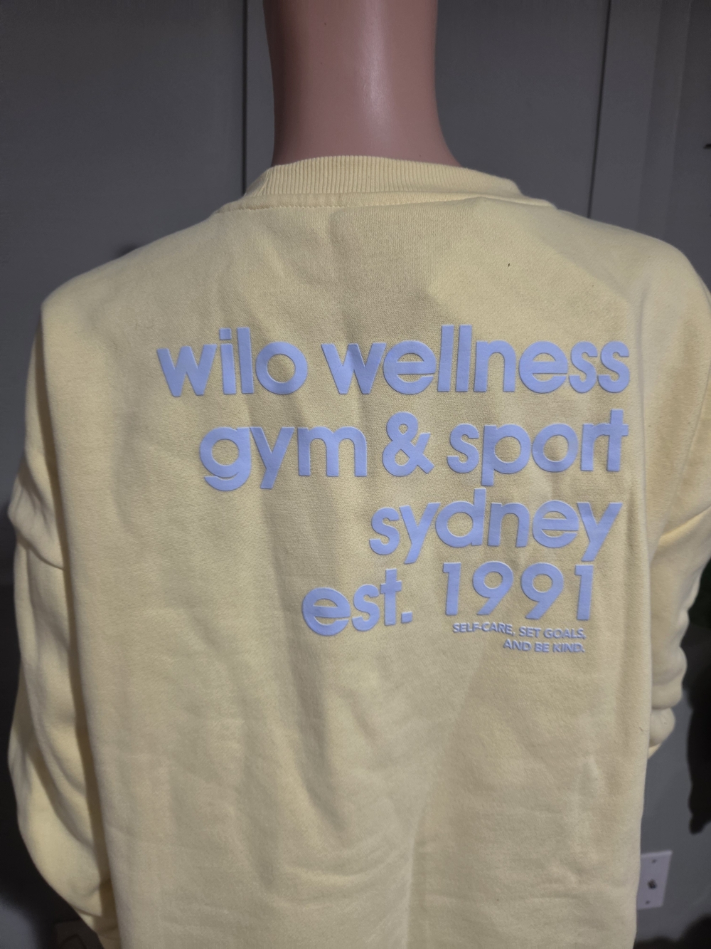Wilo The Label Wellness Oversized Crewneck Sweatshirt Yellow Blue L - Picture 11 of 16